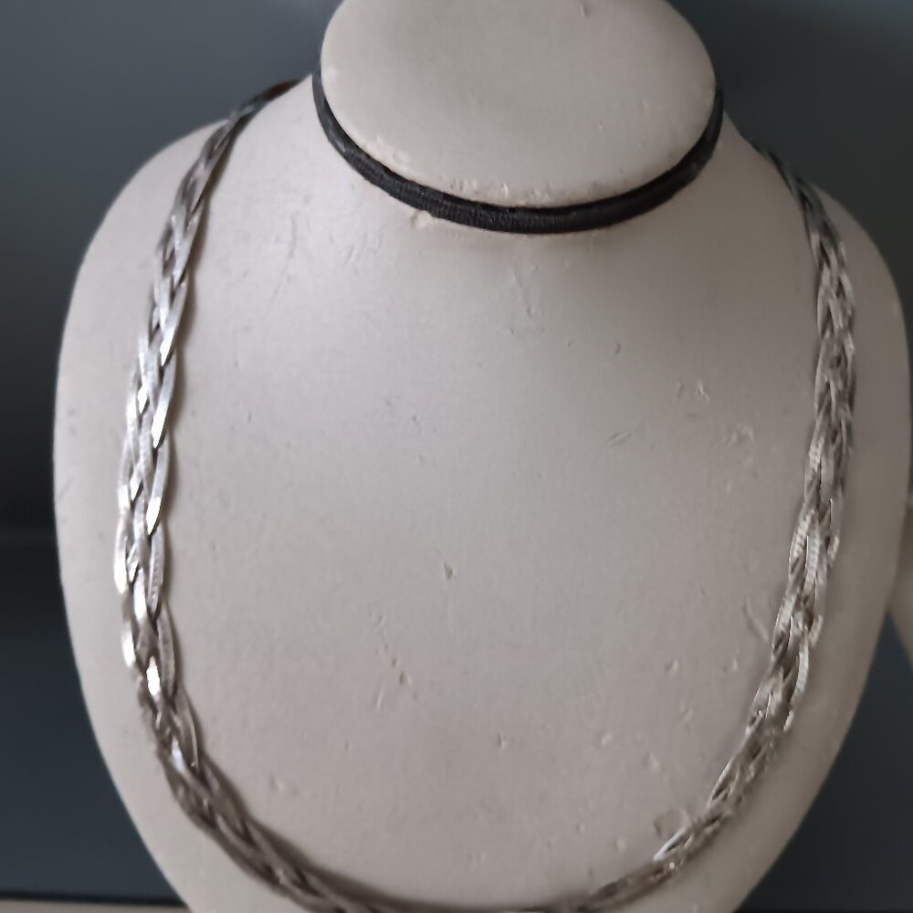 Sterling Silver Fancy Braided Necklace